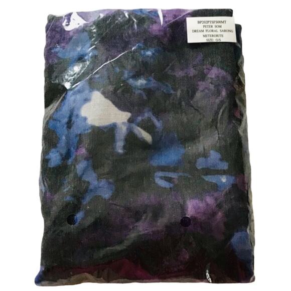 Peter Som Dream Floral Sarong One Size Meteorite Swim Cover-Up Dress Wrap - Picture 5 of 5